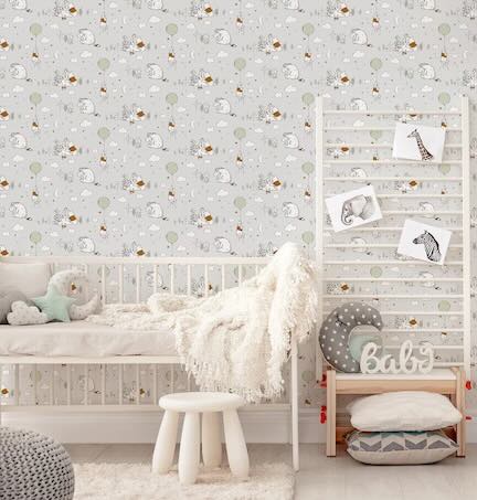 All Nursery Wallpaper Styles - Image of Nursery Decorated in Winnie the pooh Wallpaper