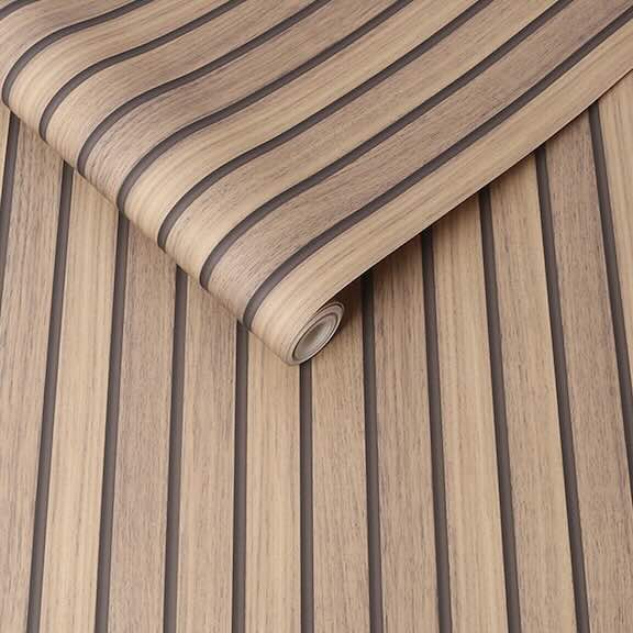 Shop Brown Wallpaper Collection - Brown wood slat design wallpaper roll by superfresco graham and brown
