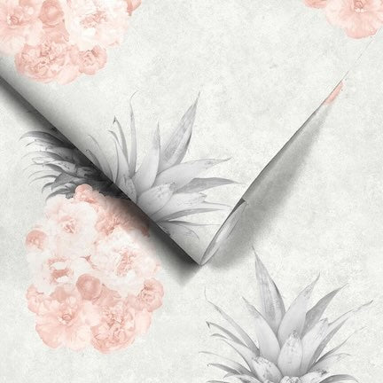 Floral Nursery Wallpaper Collection - Woodchip and  magnolia Ludic Blush Pink Wallpaper Roll