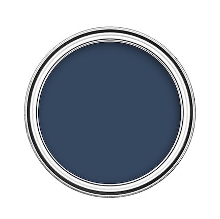 Shop navy blue emulsion paint for walls & ceilings - Birds eye view of navy emulsion paint in tin