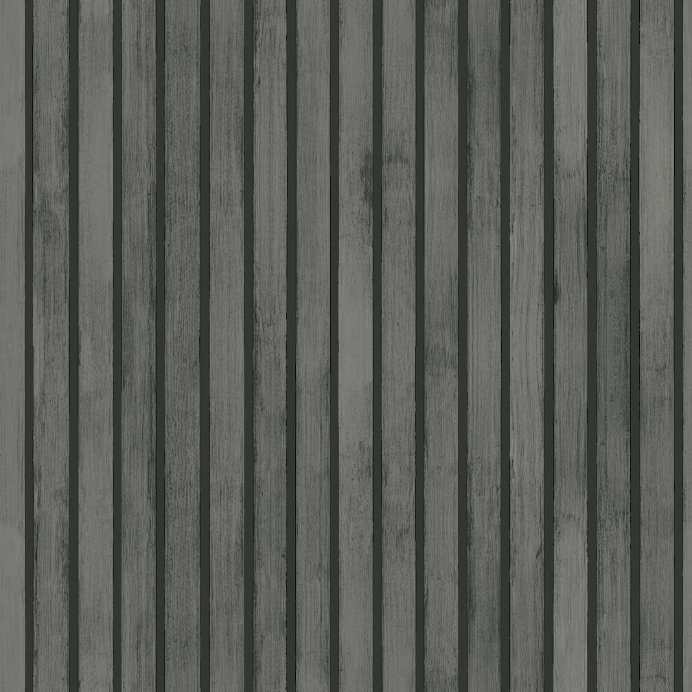 Arthouse Wood Slats Charcoal Grey Wallpaper - 923801