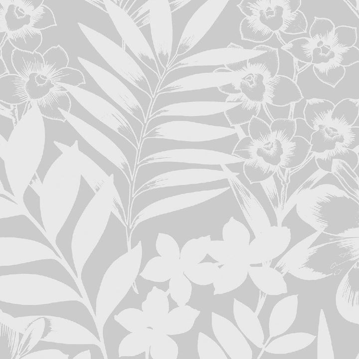 - Boutique Palm Springs Silver Wallpaper - 105140 - Decor Warehouse