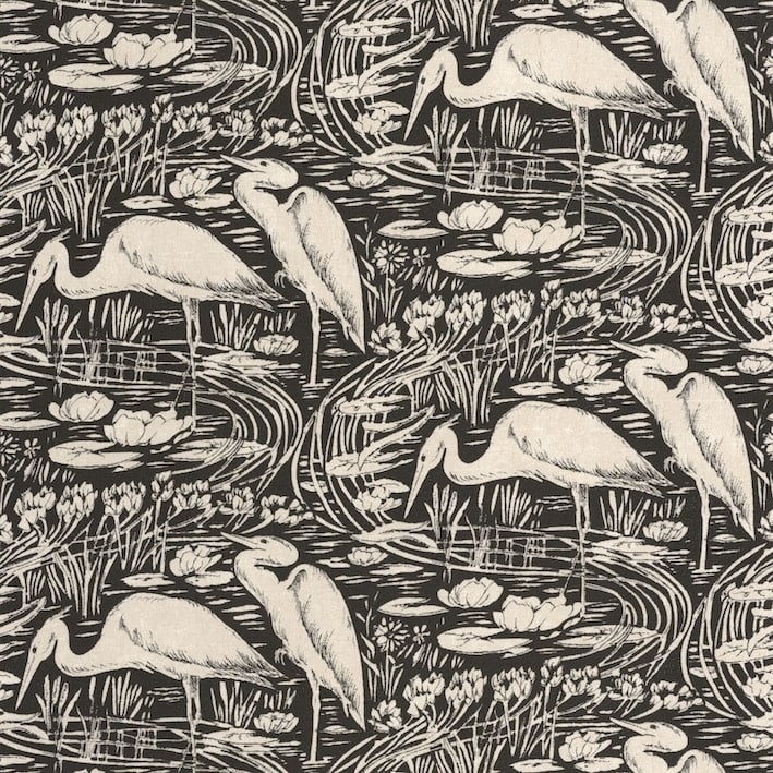 - Casadeco Babylone Euphrate Noir reglisse Wallpaper - BBLN89739270 - Decor Warehouse