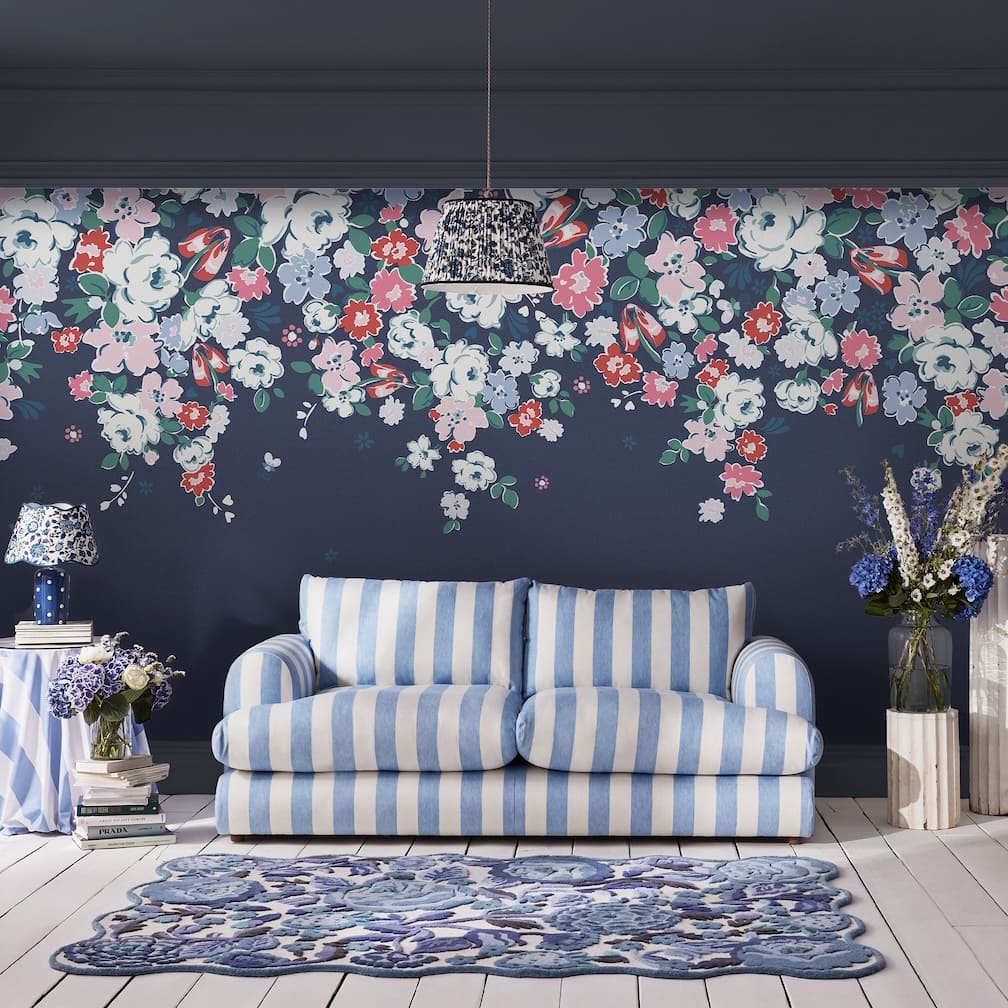Cath Kidston Clifton Floral Navy Wall Mural - 127790M