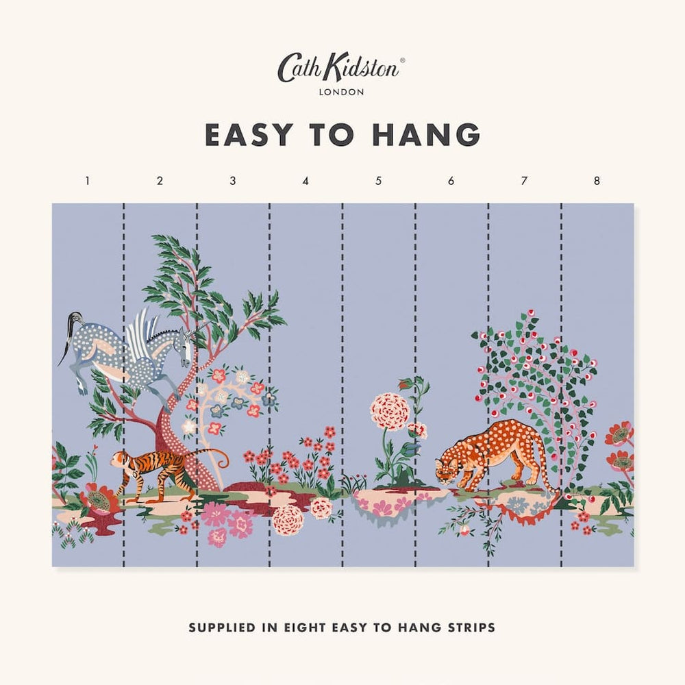 Cath Kidston Painted Kingdom Blue Wall Mural - 127763M