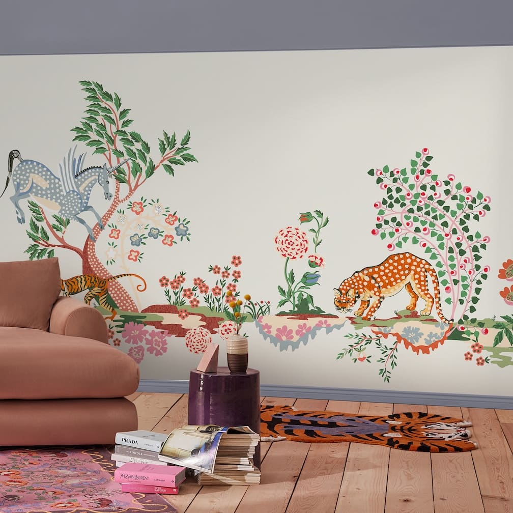 Cath Kidston Painted Kingdom Cream Wall Mural - 127736M