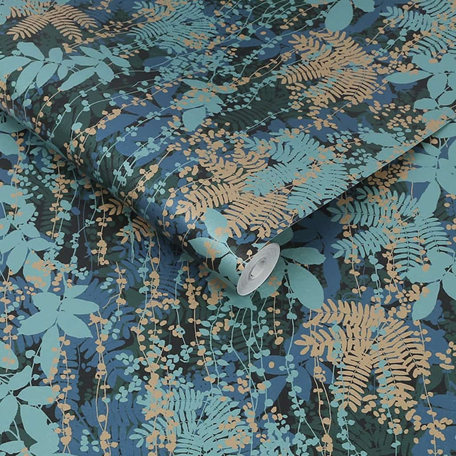 - Clarissa Hulse Canopy Peacock Wallpaper - 120393 - Decor Warehouse