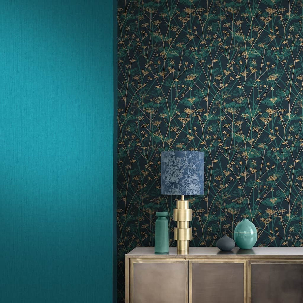 - Clarissa Hulse Tisbury Teal Wallpaper - 120392 - Decor Warehouse