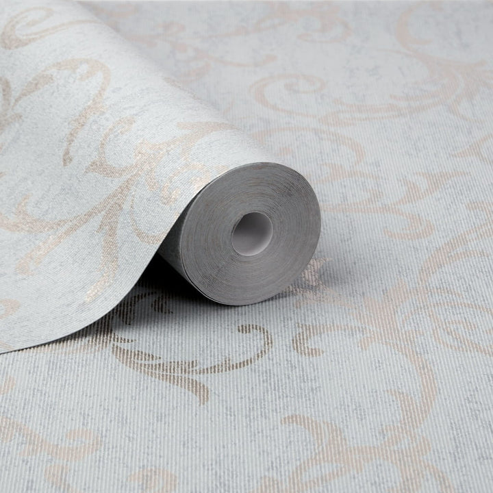 Empress Scroll Duck Egg Wallpaper - 104964