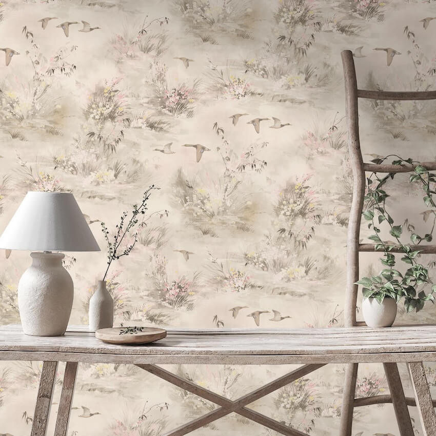 - Ey Up Duck Natural Wallpaper - WM - 382 - 01 - Decor Warehouse