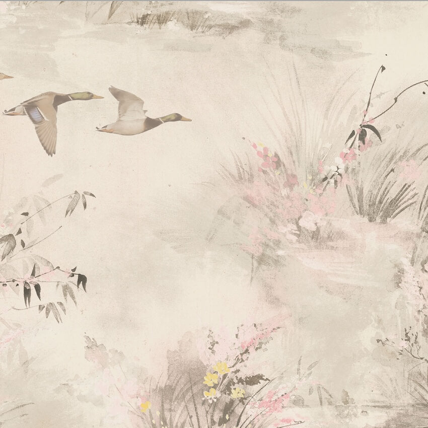 - Ey Up Duck Natural Wallpaper - WM - 382 - 01 - Decor Warehouse