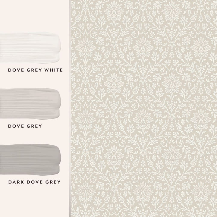 Laura Ashley Annecy Dove Grey Wallpaper - 113369