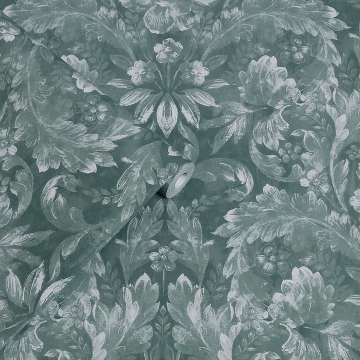 - Laura Ashley Apolline Jade Green Wallpaper - 119842 - Decor Warehouse