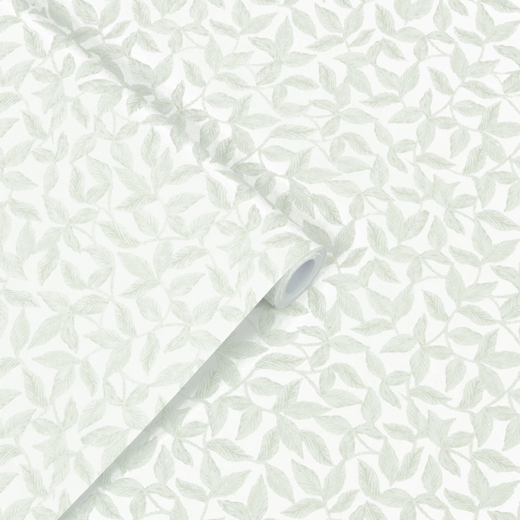 - Laura Ashley Erwood Pale Eau de Nil Wallpaper - 115265 - Decor Warehouse