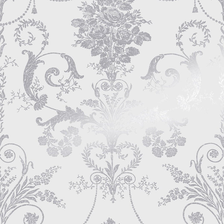 - Laura Ashley Josette Silver Wallpaper - 113379 - Decor Warehouse