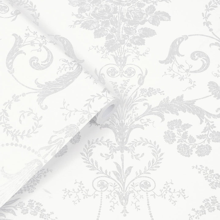 - Laura Ashley Josette Silver Wallpaper - 113379 - Decor Warehouse