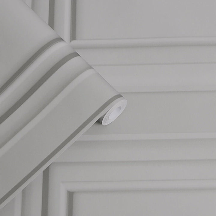 - Laura Ashley Redbrook Wood Panel Pale Steel Wallpaper - 114907 - Decor Warehouse