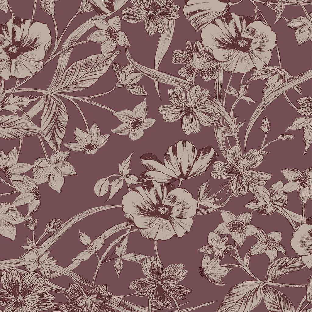121086 - Laura Ashley - Laura Ashley Summerhill Pale Blackberry Wallpaper - Decor Warehouse