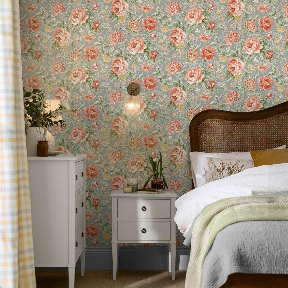 - Laura Ashley Wild Roses Ochre Yellow Wallpaper - 122753 - Decor Warehouse