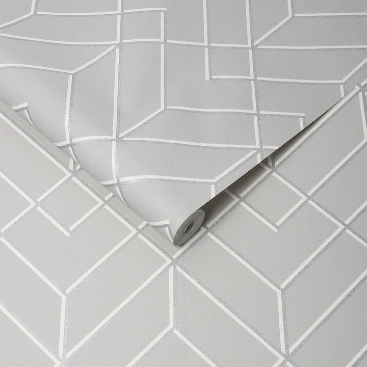 Losanges Filaires Silver Wallpaper - 106155