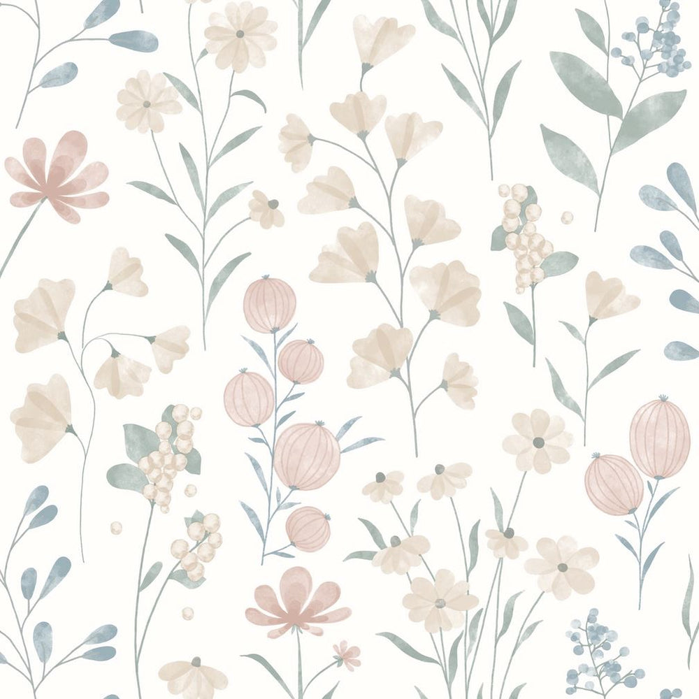 Muriva Flora Beige and Brown Wallpaper - M88307