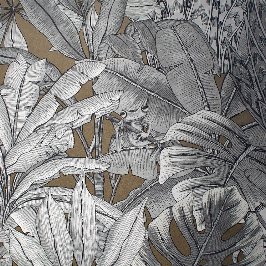 - Muriva Lush Forest Gold Metallic Wallpaper - 205503 - Decor Warehouse