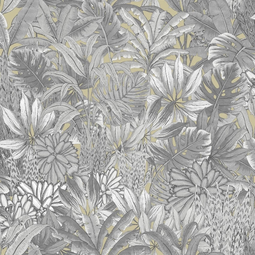 - Muriva Lush Forest Gold Metallic Wallpaper - 205503 - Decor Warehouse