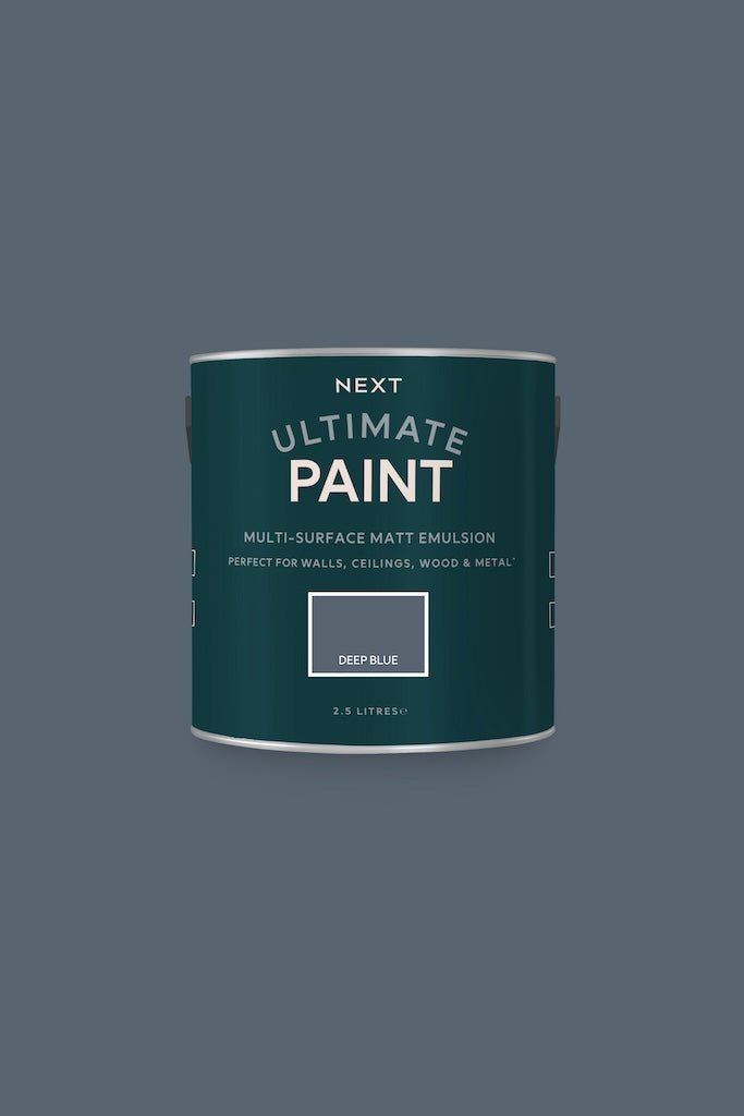- Next Ultimate Multi Surface Matt Emulsion Paint - Deep Blue 2.5L - U37107 - Decor Warehouse