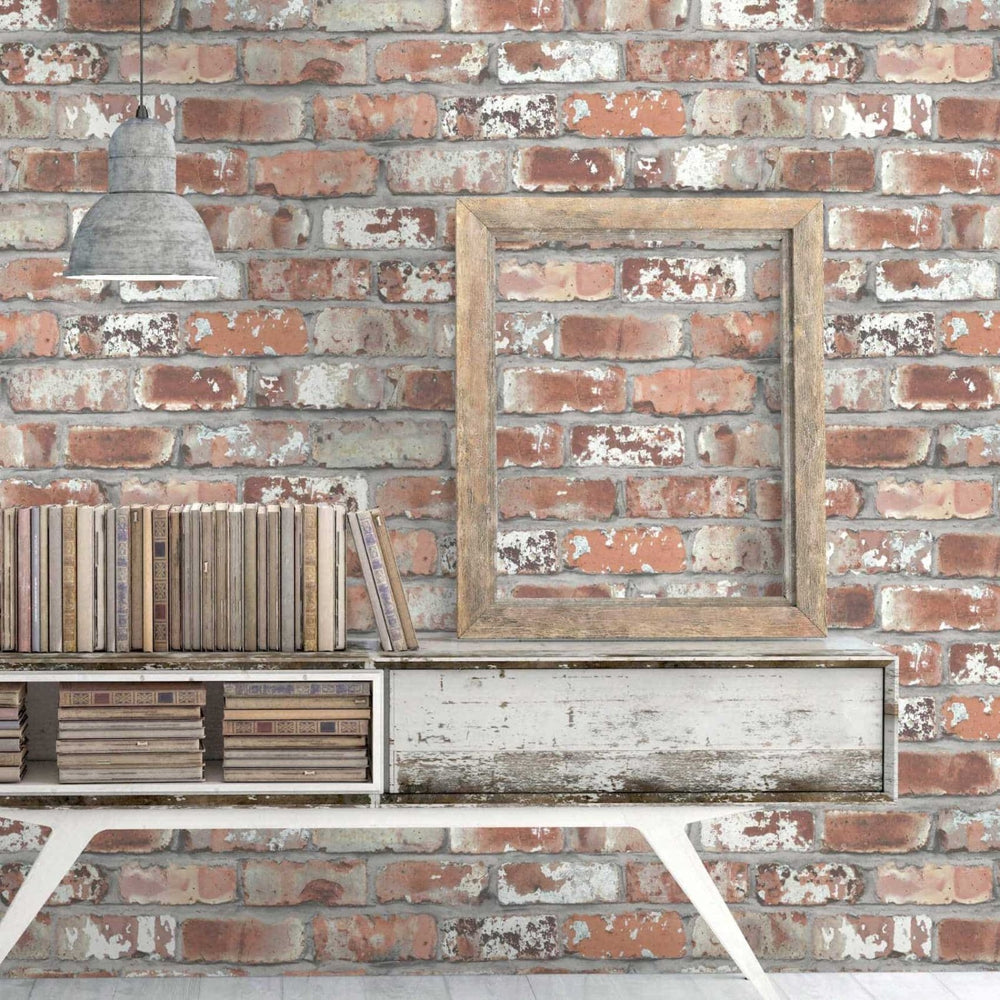 - Real Red Brick Wallpaper by Woodchip & Magnolia - WM - 012R - Decor Warehouse