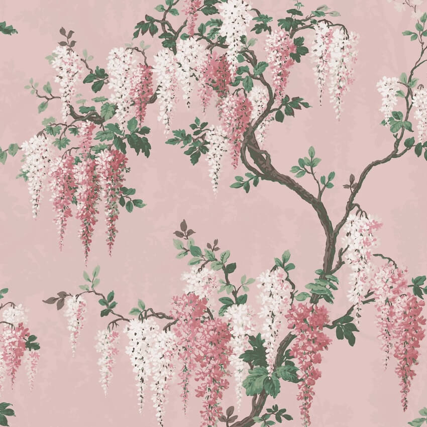 WM-218-Woodchip & Magnolia-Wisteria Pink Bloom Wallpaper-Decor Warehouse