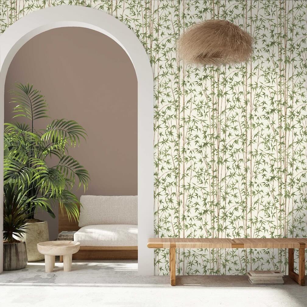 Woodchip & Magnolia Bamboozle Sage Wallpaper - WM-397-02
