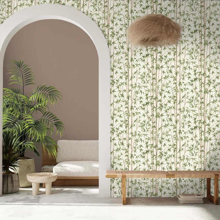 Woodchip & Magnolia Bamboozle Sage Wallpaper - WM-397-02