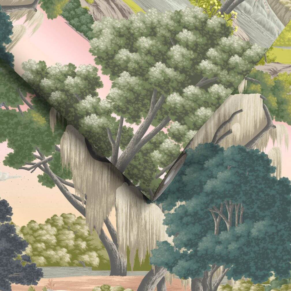 Woodchip & Magnolia Enchanted Gardens Pink Haze Wallpaper - WM-469-03-6P