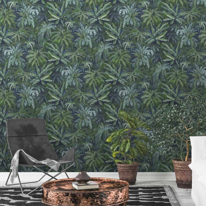 Woodchip & Magnolia Fern in Lush Green Wallpaper - WM-130