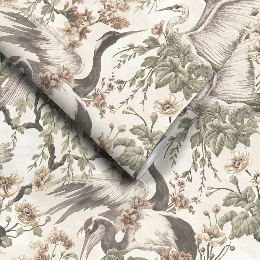 Woodchip & Magnolia Maurice Sage Wallpaper - WM-411-06