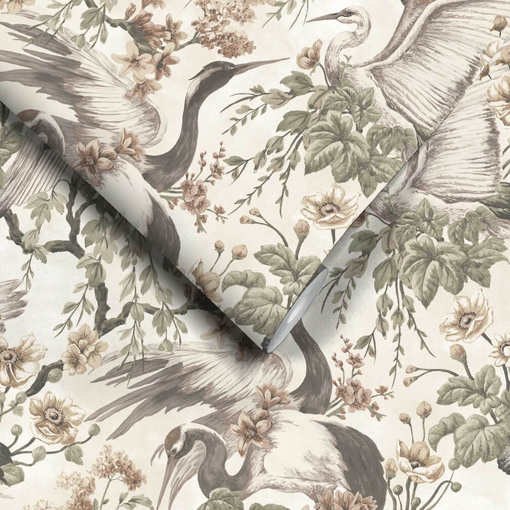 Woodchip & Magnolia Maurice Sage Wallpaper - WM-411-06