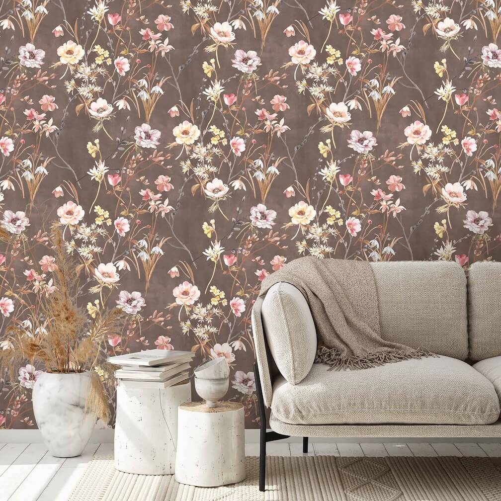Woodchip & Magnolia Maytime Vintage Brown Wallpaper - WM-383-05