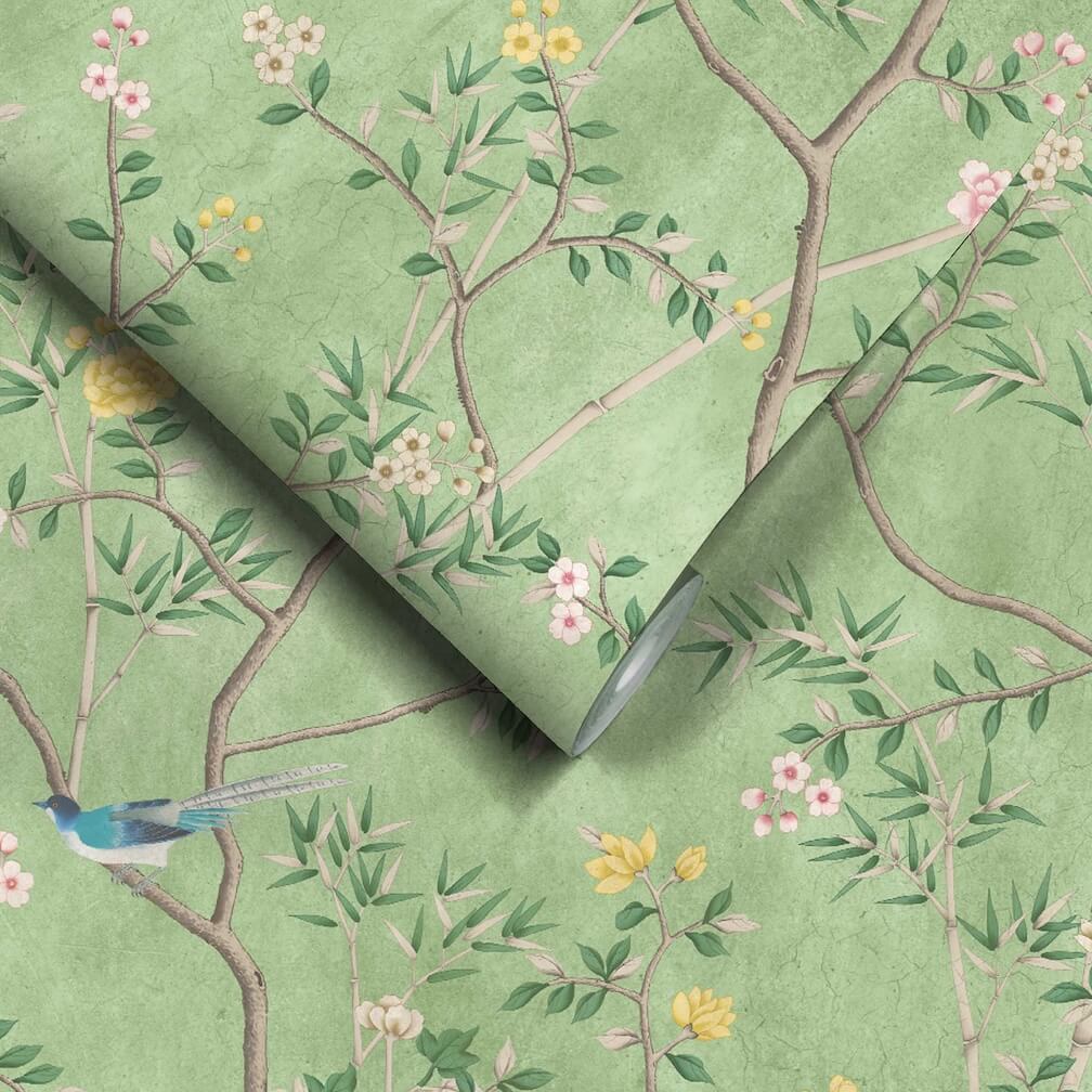Woodchip & Magnolia Onism Apple Green Wallpaper - WM-454-12-6P