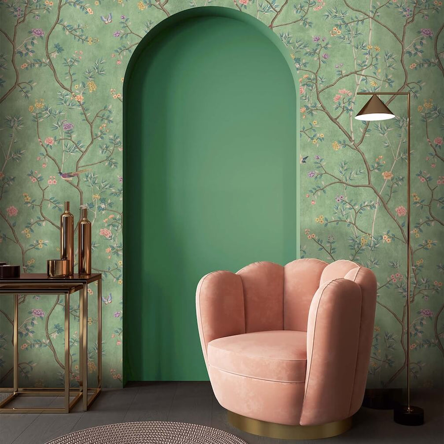 Woodchip & Magnolia Onism Spring Green Wallpaper - WM-454-06-6P