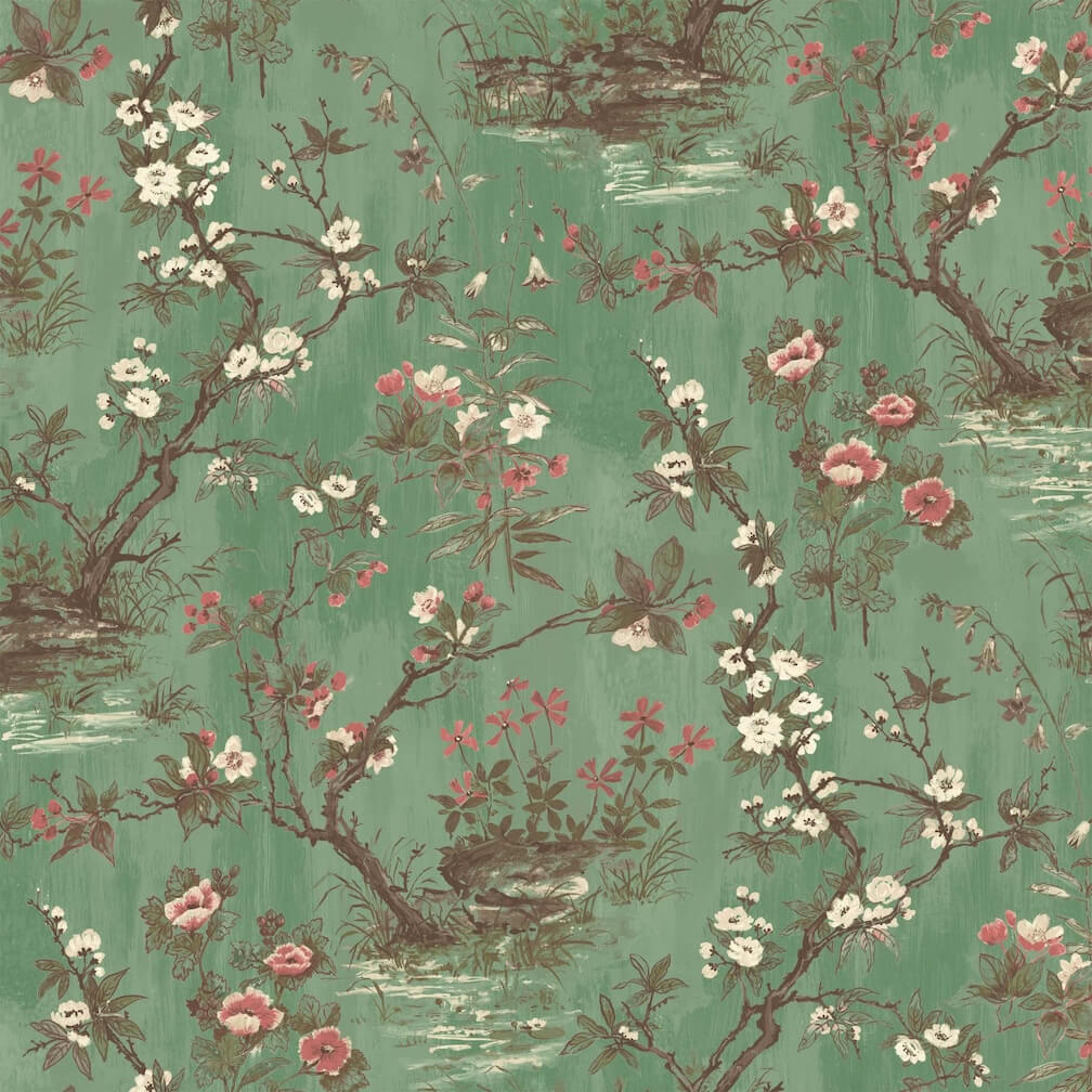 Woodchip & Magnolia Rivington Moss Green Wallpaper - WM-126-10
