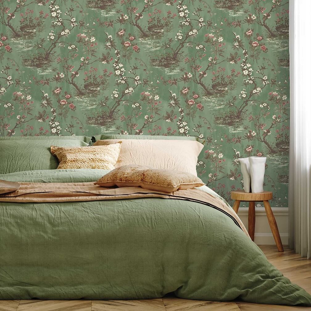 Woodchip & Magnolia Rivington Moss Green Wallpaper - WM-126-10