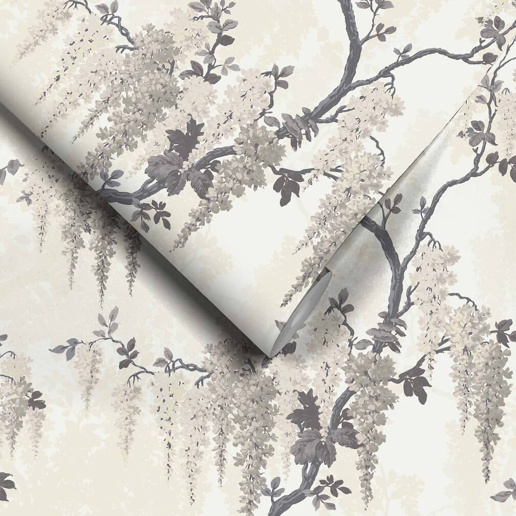 Woodchip & Magnolia Wisteria in Taupe Wallpaper - WM-333-02R
