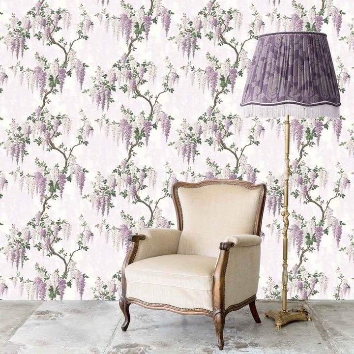 Woodchip & Magnolia Wisteria Lilac Wallpaper - WM-217/S
