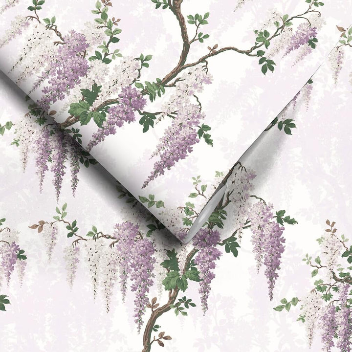 Woodchip & Magnolia Wisteria Lilac Wallpaper - WM-217/S