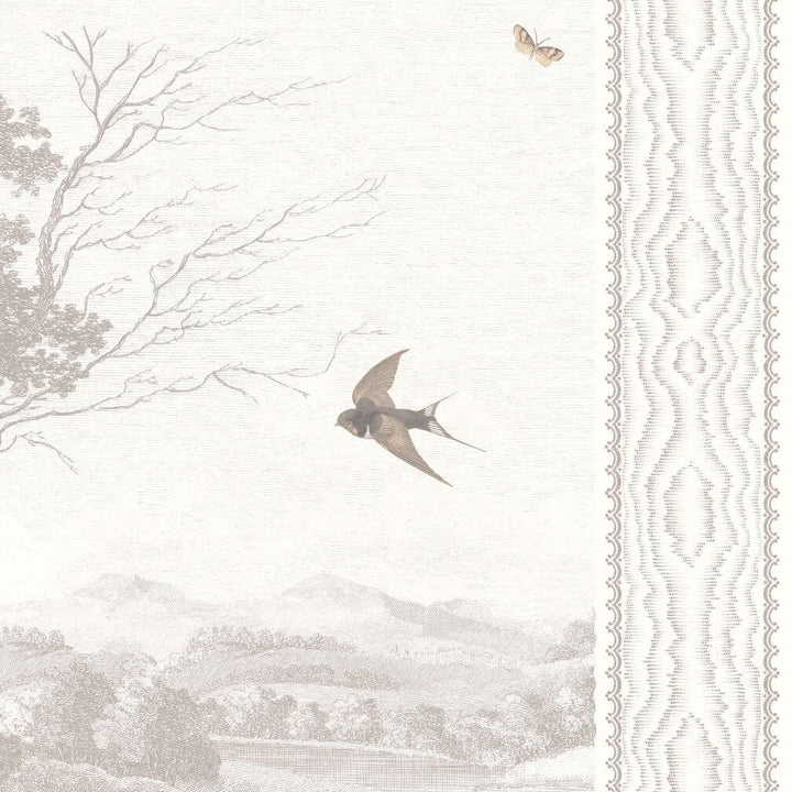 Woodchip & Magnolia Zephyr Taupe Stripe Wallpaper - WM-484-03