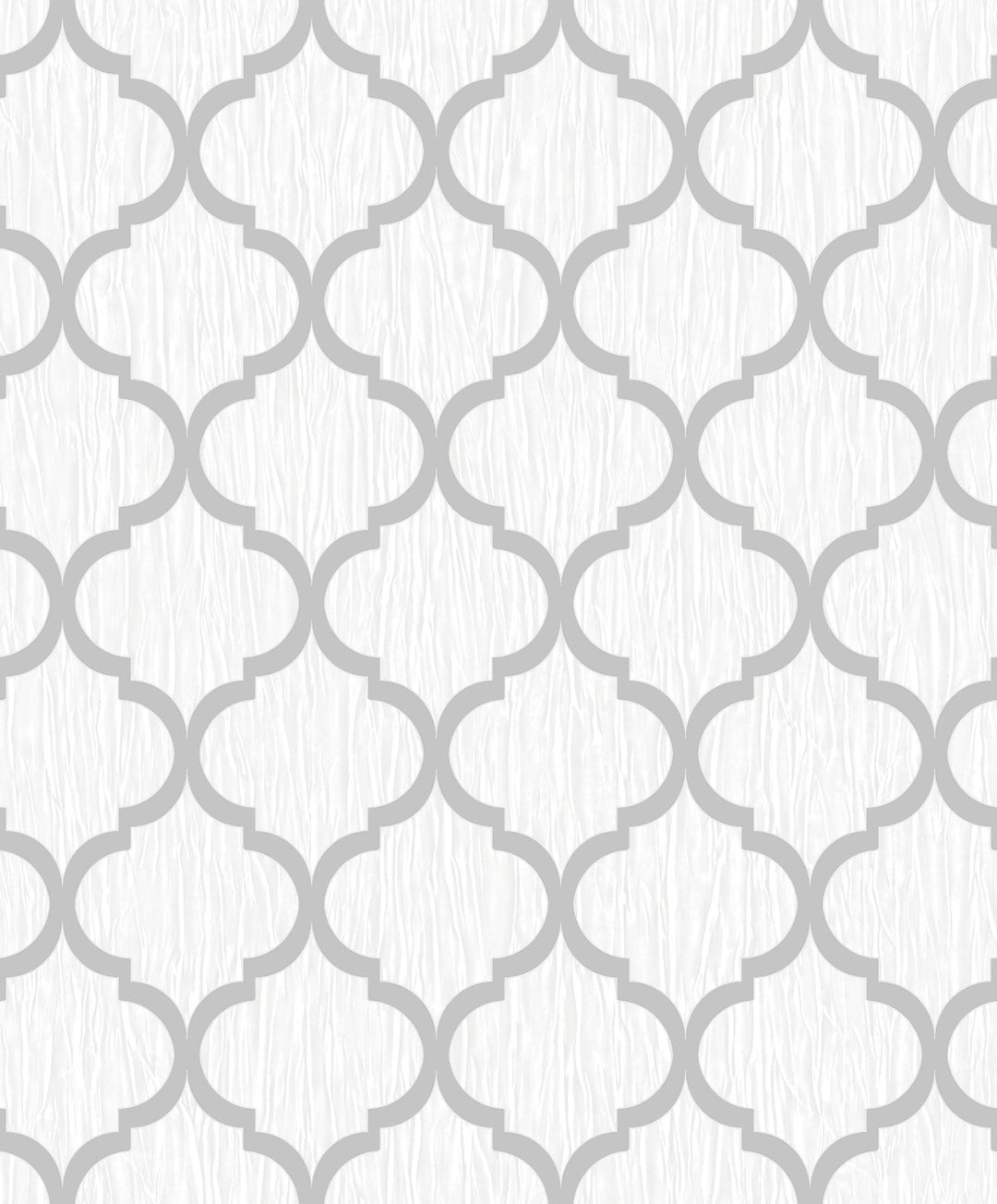 - Crystal Trellis Wallpaper - White / Silver - 8896 - Decor Warehouse
