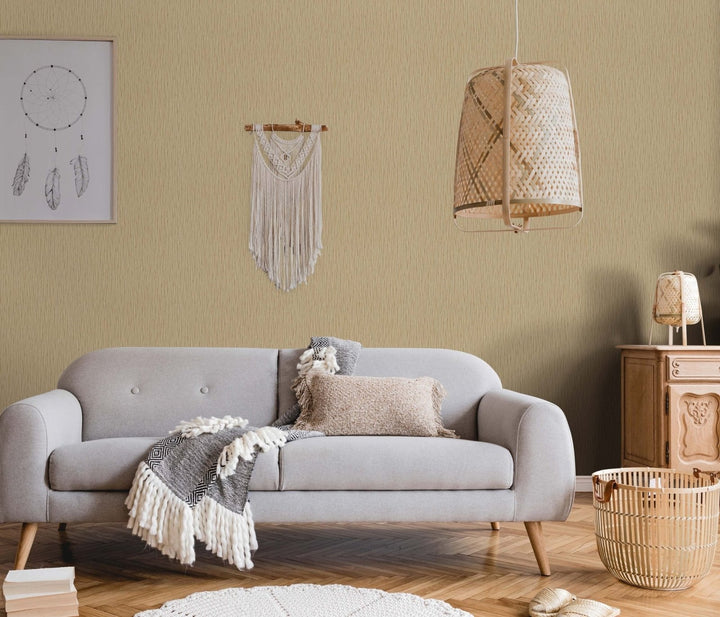 - Deluxe Spotlight - Plain Textured Non - Woven Gold Wallpaper - 10107 - 30 - Decor Warehouse