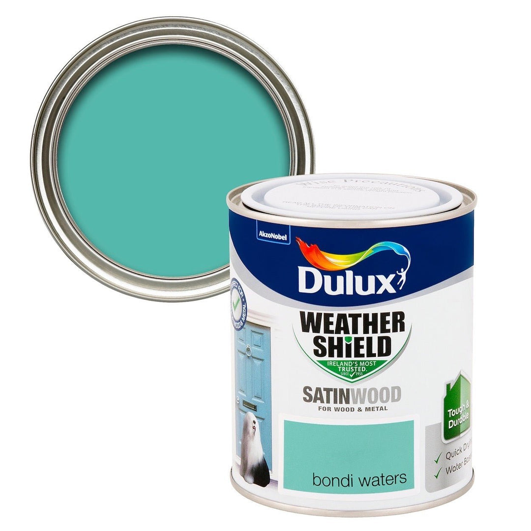 - Dulux Weathershield Satinwood - Bondi Waters Paint - 750ml - Decor Warehouse