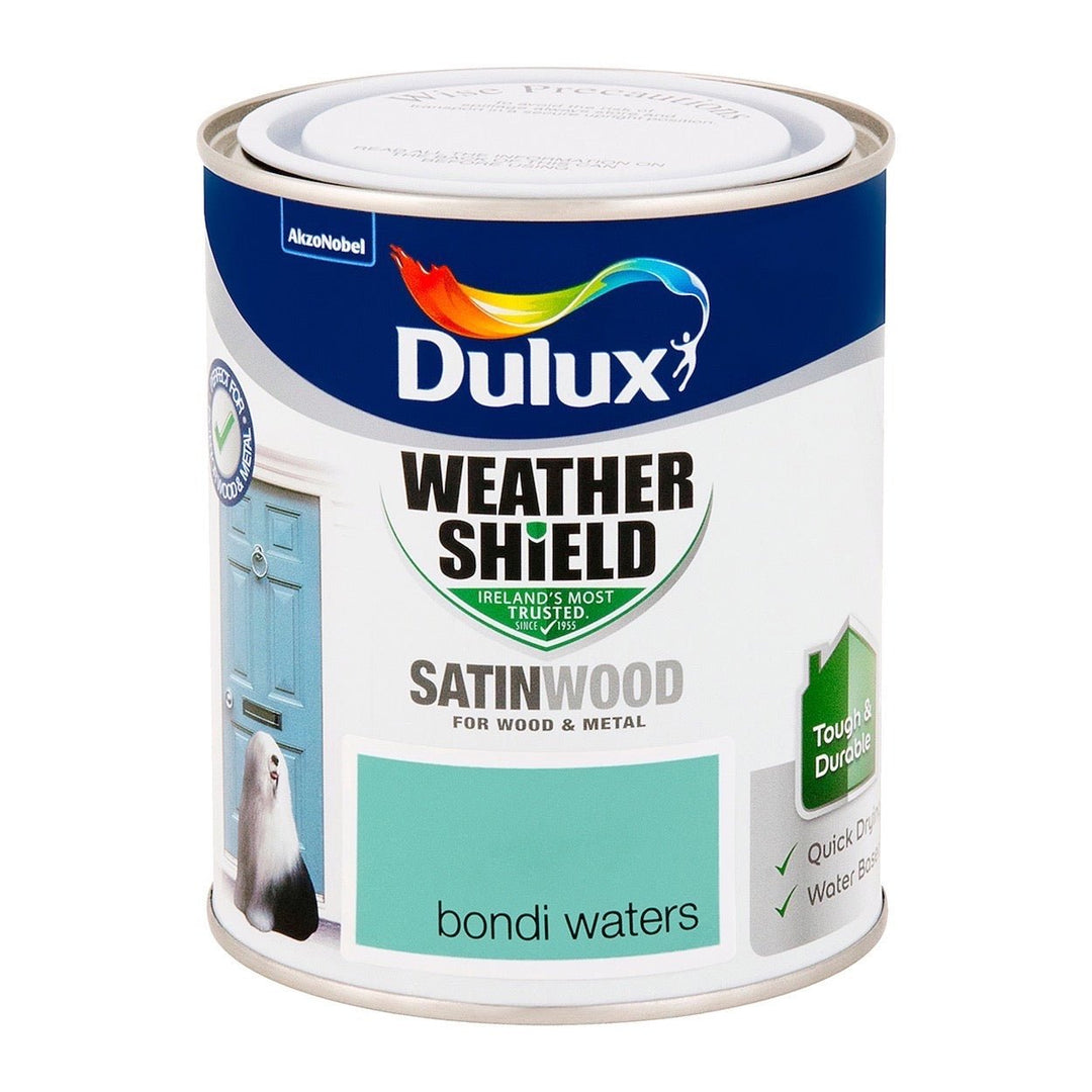 - Dulux Weathershield Satinwood - Bondi Waters Paint - 750ml - Decor Warehouse