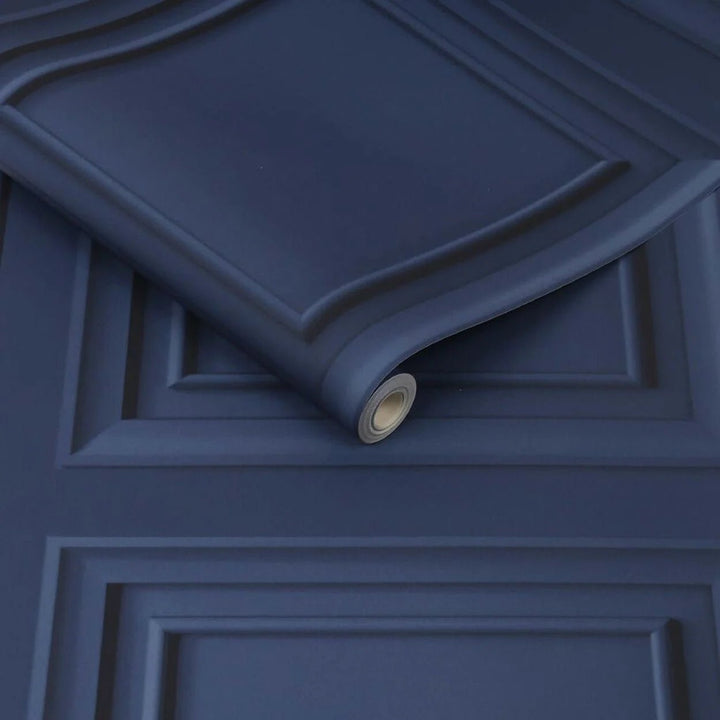 - Fresco Wood Panel Blueberry Wallpaper - 114861 - Decor Warehouse